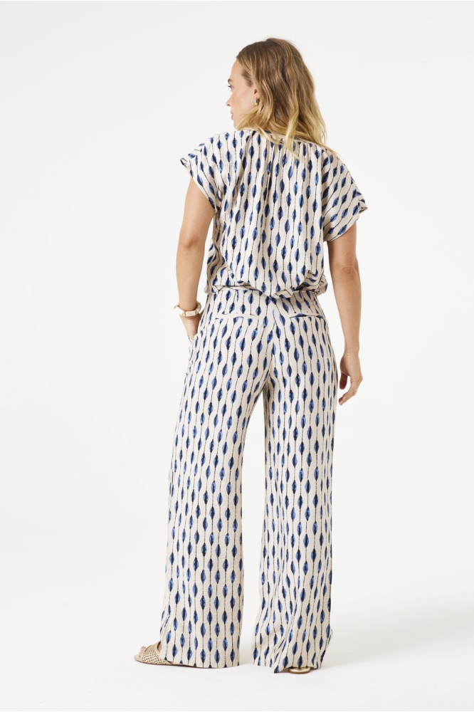 BLOUSE MET PRINT E50235 4507 PEARL
